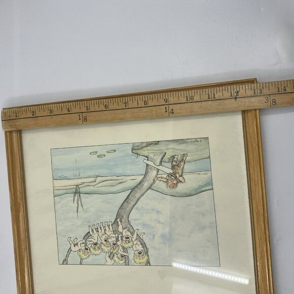 Vintage G. Ageeu Copy Swedish Artist Robert Hogfeldt Artist Lifetime Child 1981 - Picture 11 of 11